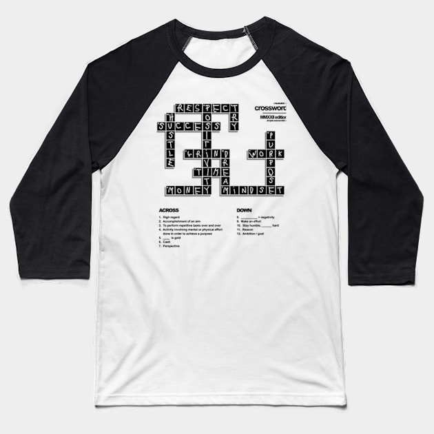 CROSSWORD Baseball T-Shirt by John Ricafort